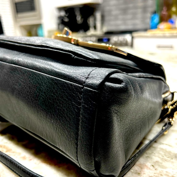 Coach Authentic Top Handle Black Saffiano Leather Crossbody/Handbag - Picture 5 of 12